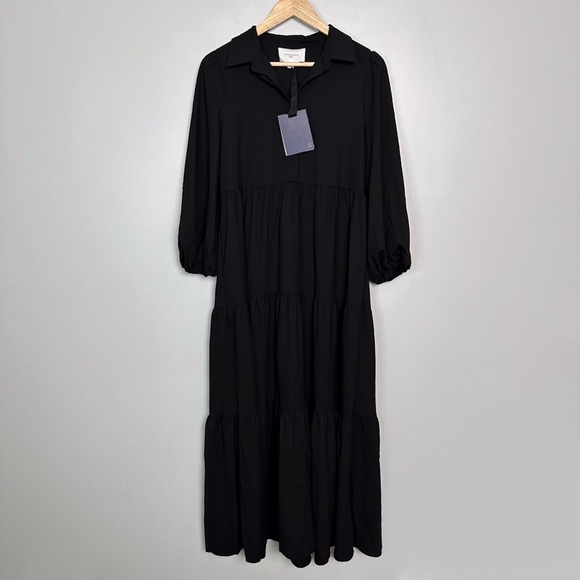 POMANDER PLACE Black Crepe Mabel Maxi Dress - Picture 7 of 11
